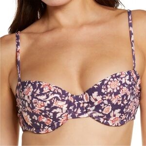 NWOT! Veronica Beard Dyer Bikini Top. Ultramarine Print. Size small.